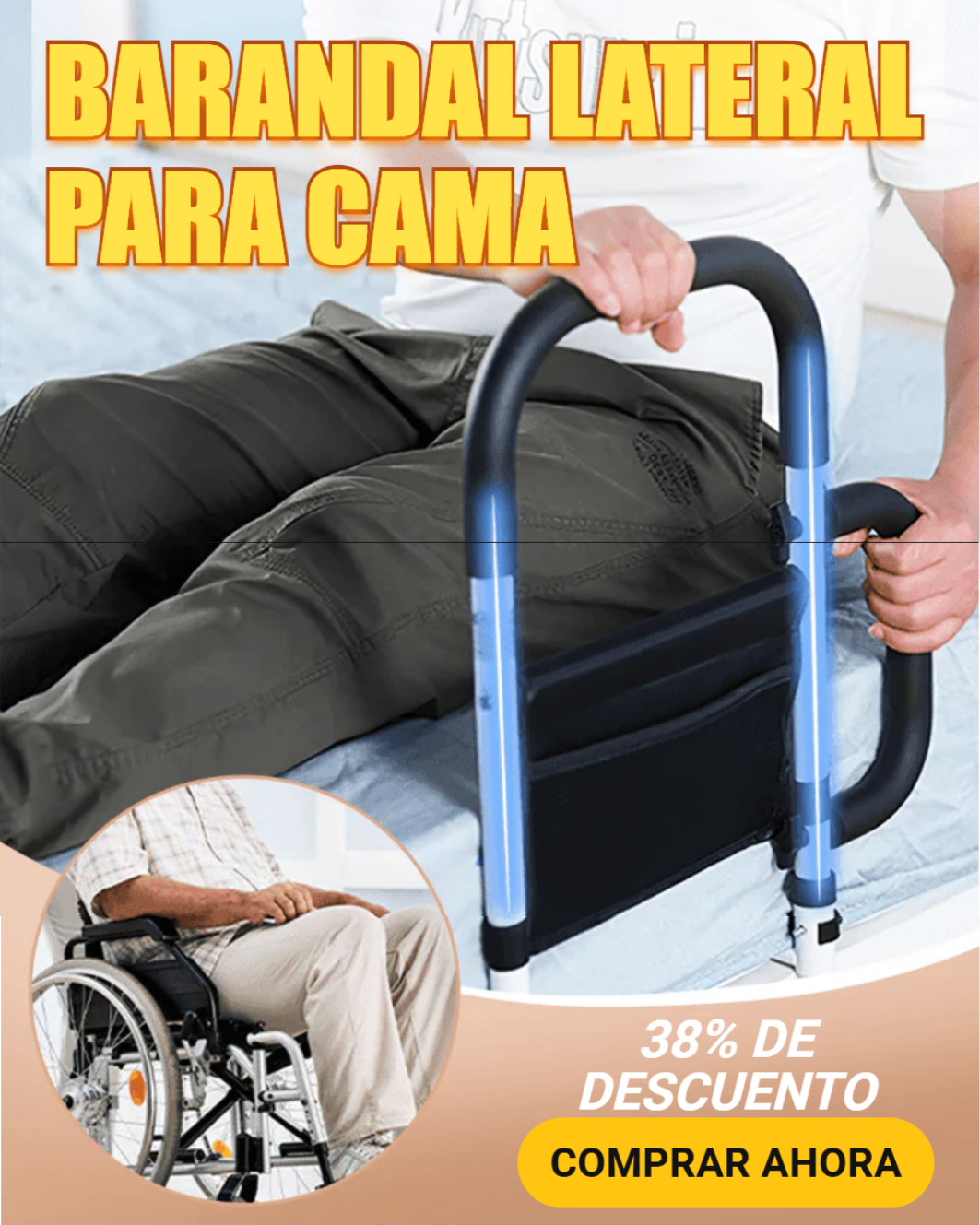 Baranda Lateral Para Cama con 38% Descuento