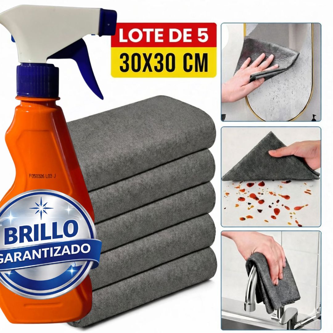 Paño de nanofibras ultra absorbente – Brillo sin marcas + Tarro de Splas Brillo Garantizado -50% de Descuento