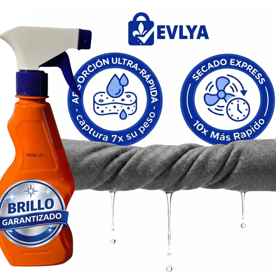 Paño de nanofibras ultra absorbente – Brillo sin marcas + Tarro de Splas Brillo Garantizado -50% de Descuento