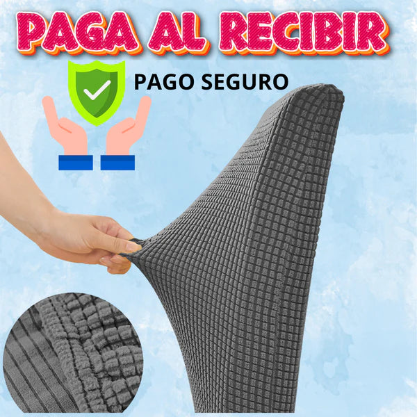 Fundas de Silla Elásticas Texturizadas 👉 PAK de 4 Regalo 2 Fundas 👉  LLeva 6 con 50% Descuento