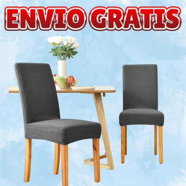 Fundas de Silla Elásticas Texturizadas 👉 PAK de 4 Regalo 2 Fundas 👉  LLeva 6 con 50% Descuento